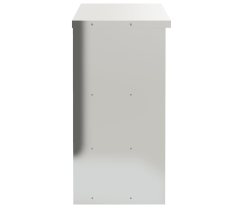 vidaXL virtuves sienas skapis ar plauktiem, nerūsējošais tērauds