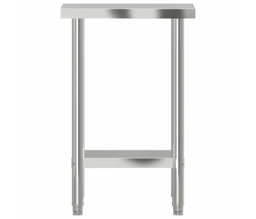 vidaXL virtuves darba galds, 55x30x85 cm, nerūsējošs tērauds