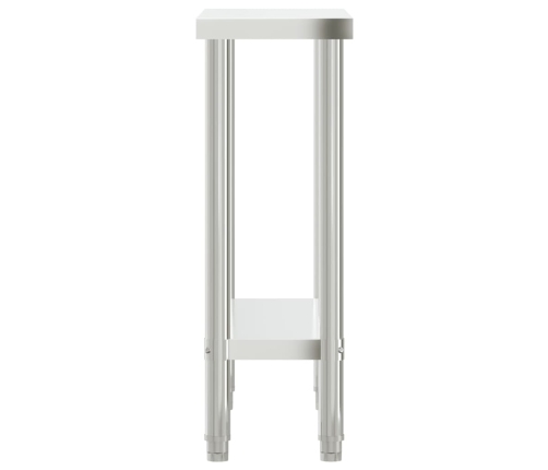 vidaXL virtuves darba galds, 82,5x30x85 cm, nerūsējošs tērauds