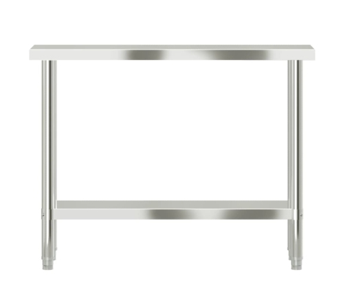 vidaXL virtuves darba galds, 110x30x85 cm, nerūsējošs tērauds