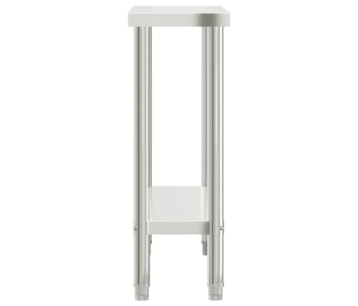 vidaXL virtuves darba galds, 110x30x85 cm, nerūsējošs tērauds