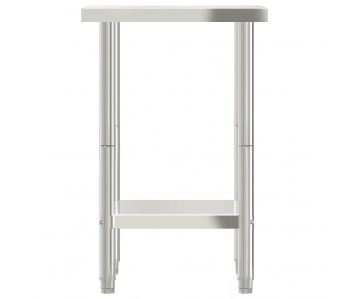 vidaXL virtuves darba galds, 55x55x85 cm, nerūsējošs tērauds