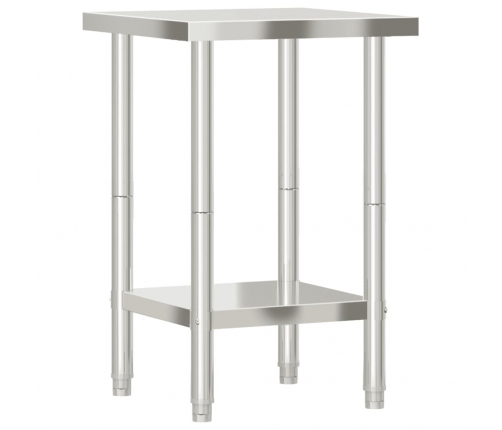 vidaXL virtuves darba galds, 55x55x85 cm, nerūsējošs tērauds