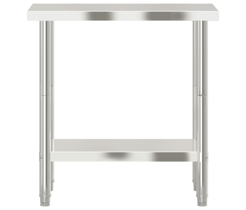 vidaXL virtuves darba galds, 82,5x55x85 cm, nerūsējošs tērauds