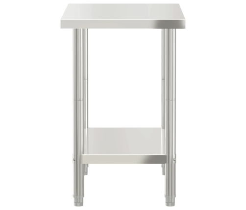 vidaXL virtuves darba galds, 82,5x55x85 cm, nerūsējošs tērauds