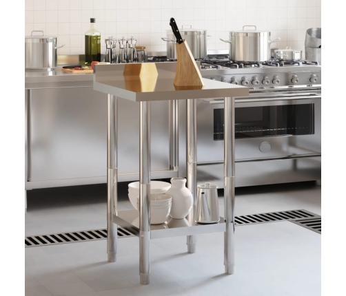 vidaXL virtuves darba galds, 55x55x93 cm, nerūsējošs tērauds