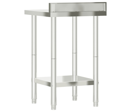 vidaXL virtuves darba galds, 55x55x93 cm, nerūsējošs tērauds