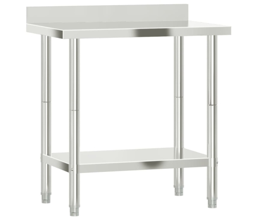 vidaXL virtuves darba galds, 82,5x55x93 cm, nerūsējošs tērauds