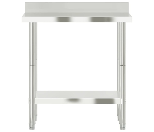 vidaXL virtuves darba galds, 82,5x55x93 cm, nerūsējošs tērauds