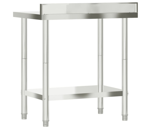 vidaXL virtuves darba galds, 82,5x55x93 cm, nerūsējošs tērauds