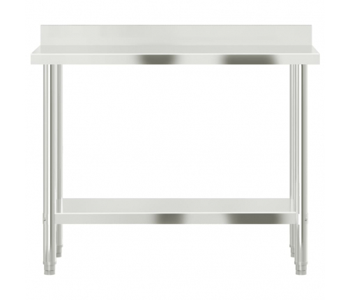 vidaXL virtuves darba galds, 110x55x93 cm, nerūsējošs tērauds