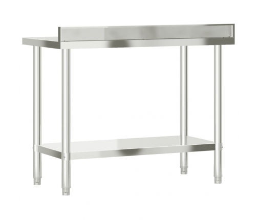 vidaXL virtuves darba galds, 110x55x93 cm, nerūsējošs tērauds