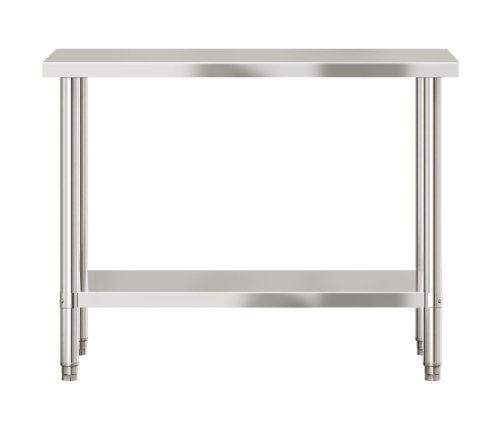 vidaXL virtuves darba galds, 110x55x85 cm, nerūsējošs tērauds