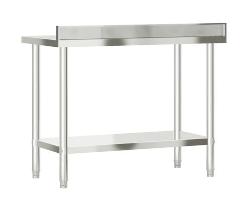 vidaXL virtuves darba galds, 110x55x93 cm, nerūsējošs tērauds