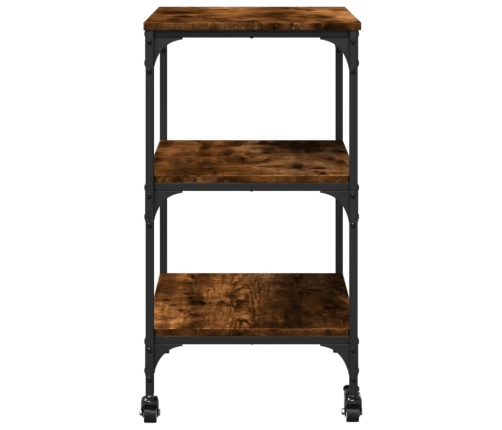 vidaXL virtuves ratiņi, ozolkoka krāsa, 60x41x76 cm, inženierijas koks