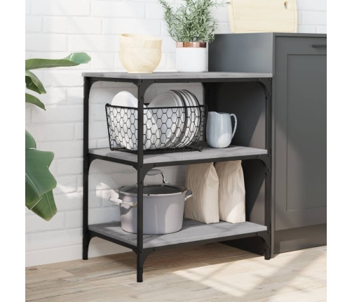 Virtuves Ratiņi, Pelēka Koka, 60X41X76 Cm, Inženierijas Koks Vidaxl