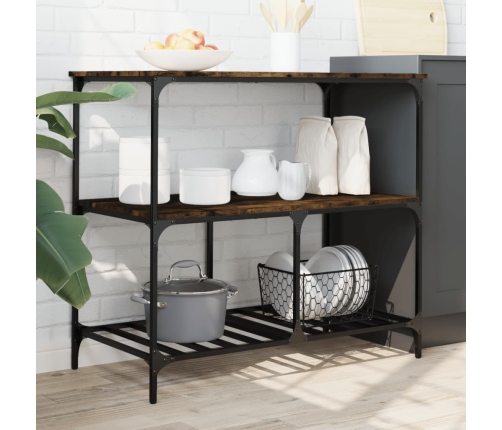 vidaXL virtuves ratiņi, ozola krāsa, 100x50x95 cm, inženierijas koks