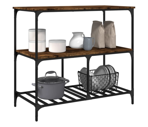 vidaXL virtuves ratiņi, ozola krāsa, 100x50x95 cm, inženierijas koks