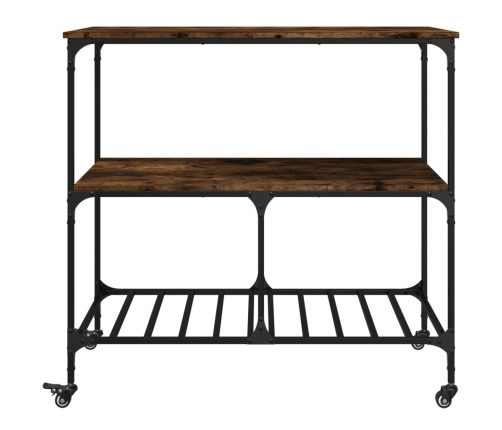 vidaXL virtuves ratiņi, ozola krāsa, 100x50x95 cm, inženierijas koks