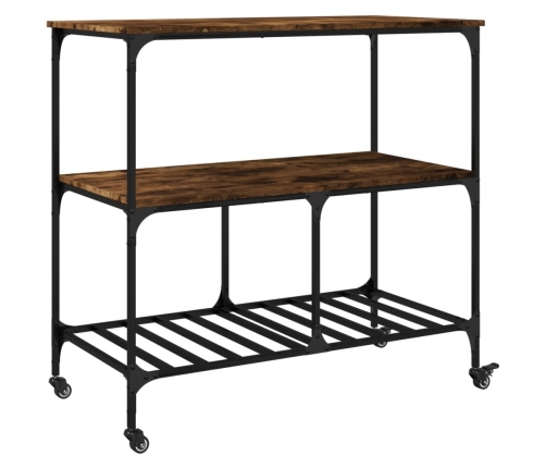 vidaXL virtuves ratiņi, ozola krāsa, 100x50x95 cm, inženierijas koks