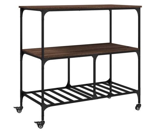 Virtuves Ratiņi, Brūni, 100X50X95 Cm, Inženierijas Koks Vidaxl