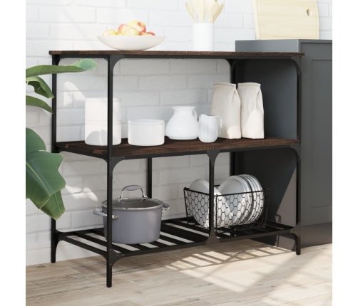 Virtuves Ratiņi, Brūni, 100X50X95 Cm, Inženierijas Koks Vidaxl