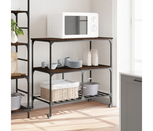 Virtuves Ratiņi, Brūni, 100X50X95 Cm, Inženierijas Koks Vidaxl