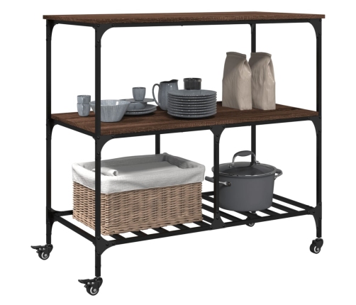 Virtuves Ratiņi, Brūni, 100X50X95 Cm, Inženierijas Koks Vidaxl