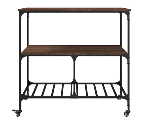 Virtuves Ratiņi, Brūni, 100X50X95 Cm, Inženierijas Koks Vidaxl