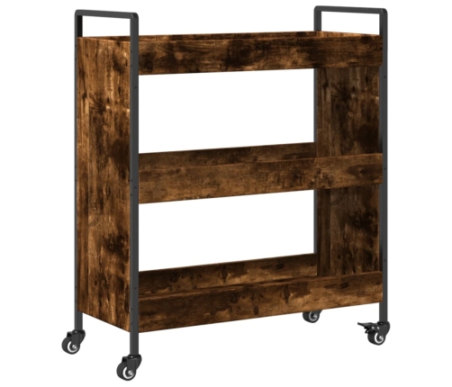 vidaXL virtuves ratiņi, ozolkoka krāsa, 70x30x82 cm, inženierijas koks