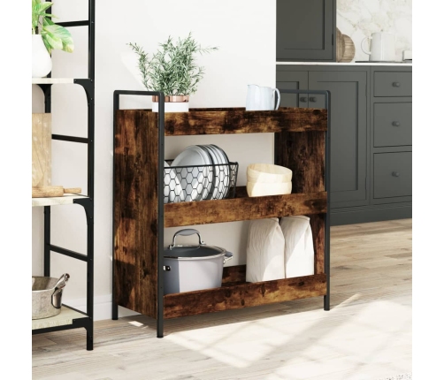 vidaXL virtuves ratiņi, ozolkoka krāsa, 70x30x82 cm, inženierijas koks