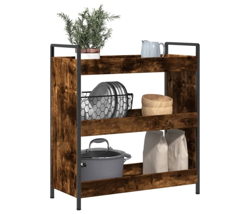 vidaXL virtuves ratiņi, ozolkoka krāsa, 70x30x82 cm, inženierijas koks