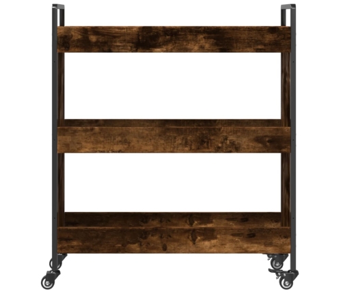 vidaXL virtuves ratiņi, ozolkoka krāsa, 70x30x82 cm, inženierijas koks