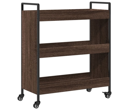 vidaXL virtuves ratiņi, ozolkoka krāsa, 70x30x82 cm, inženierijas koks