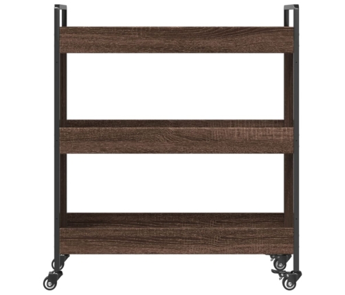 vidaXL virtuves ratiņi, ozolkoka krāsa, 70x30x82 cm, inženierijas koks