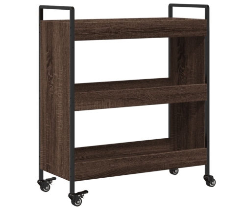 vidaXL virtuves ratiņi, ozolkoka krāsa, 70x30x82 cm, inženierijas koks