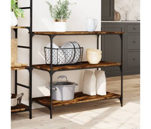 vidaXL virtuves ratiņi, ozola krāsa, 102x50x95 cm, inženierijas koks