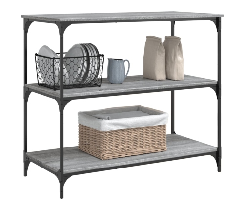 vidaXL virtuves ratiņi, pelēka koka, 102x50x95 cm, inženierijas koks