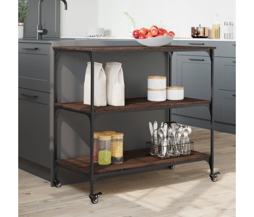 Virtuves Ratiņi, Brūni, 102X50X95 Cm, Inženierijas Koks Vidaxl