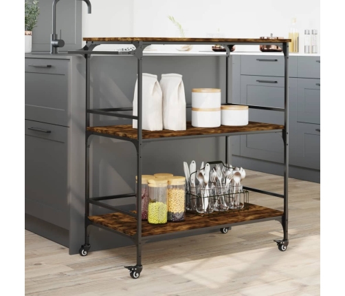 Virtuves Ratiņi, Ozola Krāsa, 100,5X50X105Cm, Inženierijas Koks Vidaxl