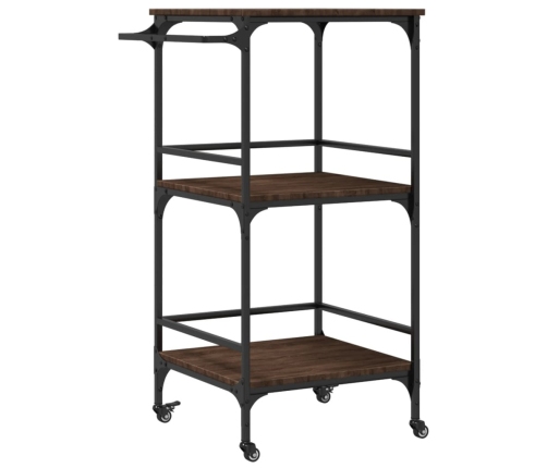 vidaXL virtuves ratiņi, ozolkoka, 60,5x50x105 cm, inženierijas koks