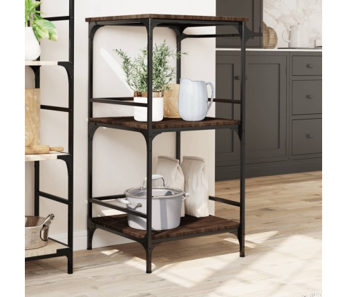 vidaXL virtuves ratiņi, ozolkoka, 60,5x50x105 cm, inženierijas koks