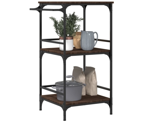 vidaXL virtuves ratiņi, ozolkoka, 60,5x50x105 cm, inženierijas koks