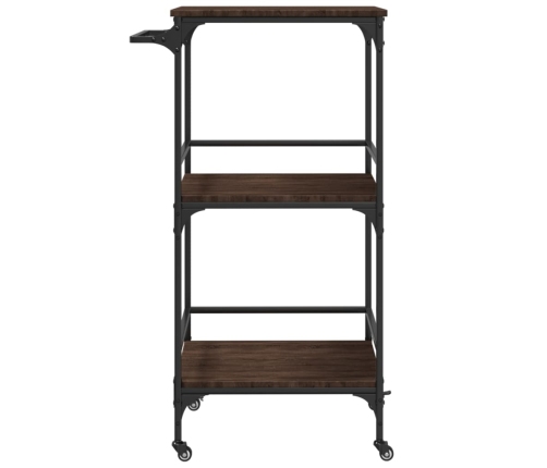 vidaXL virtuves ratiņi, ozolkoka, 60,5x50x105 cm, inženierijas koks