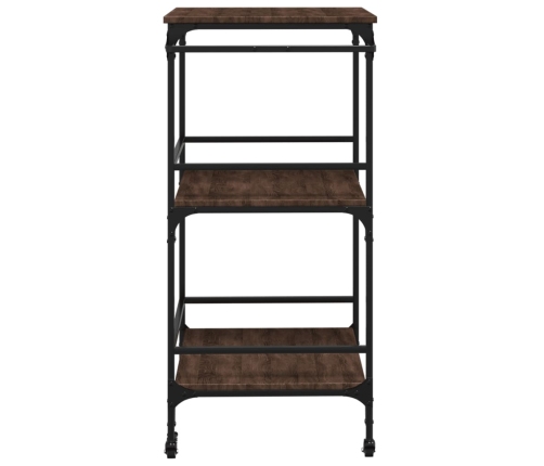 vidaXL virtuves ratiņi, ozolkoka, 60,5x50x105 cm, inženierijas koks