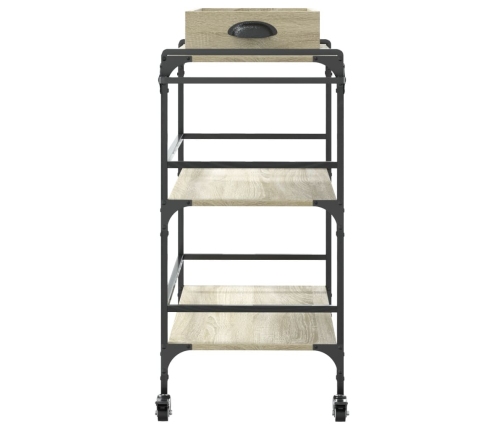 vidaXL virtuves ratiņi, ozolkoka, 81,5x41x92,5 cm, inženierijas koks