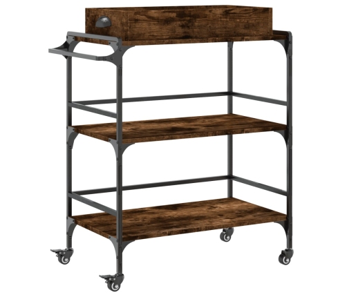 vidaXL virtuves ratiņi, ozolkoka, 81,5x41x92,5 cm, inženierijas koks