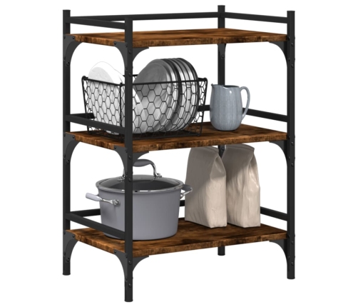 vidaXL virtuves ratiņi, ozolkoka, 50x35x75,5 cm, inženierijas koks