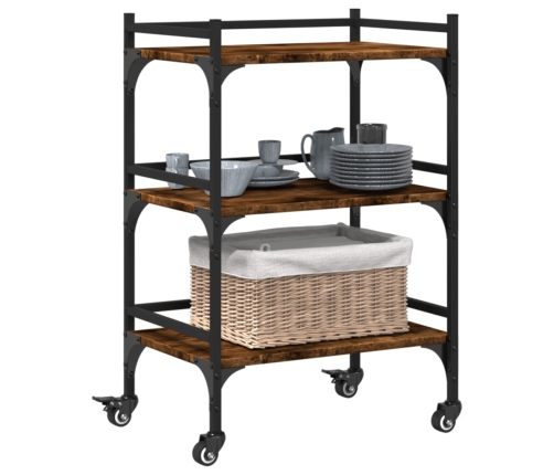 vidaXL virtuves ratiņi, ozolkoka, 50x35x75,5 cm, inženierijas koks