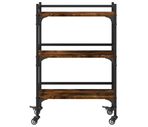 vidaXL virtuves ratiņi, ozolkoka, 50x35x75,5 cm, inženierijas koks